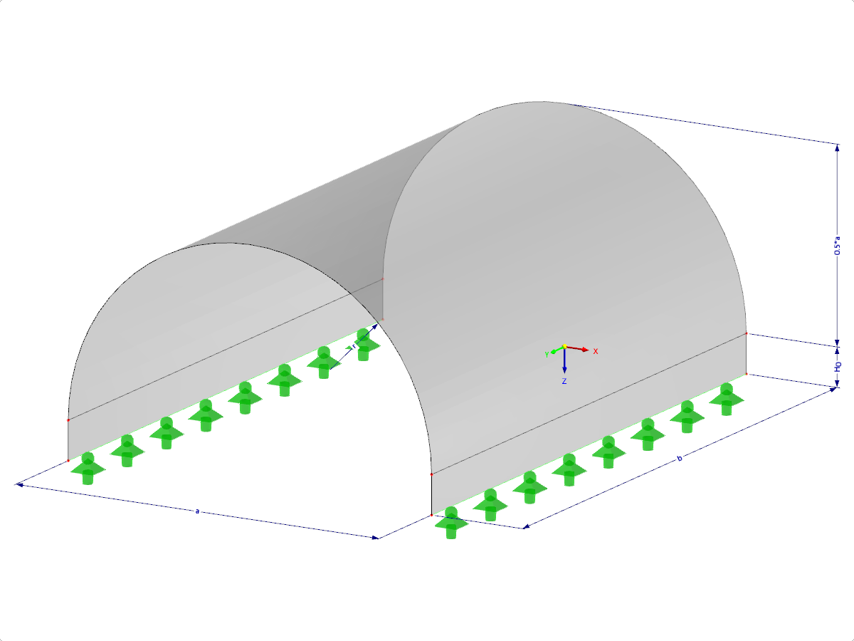 Modell 002025 | SHC019 | Tonnengewölbe mit Parametern