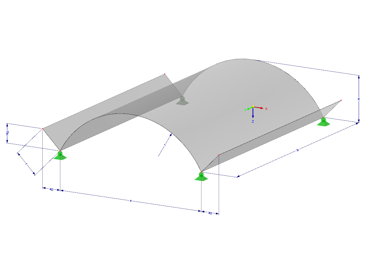 Modell 002027 | SHC022 | Tonnengewölbe mit Parametern