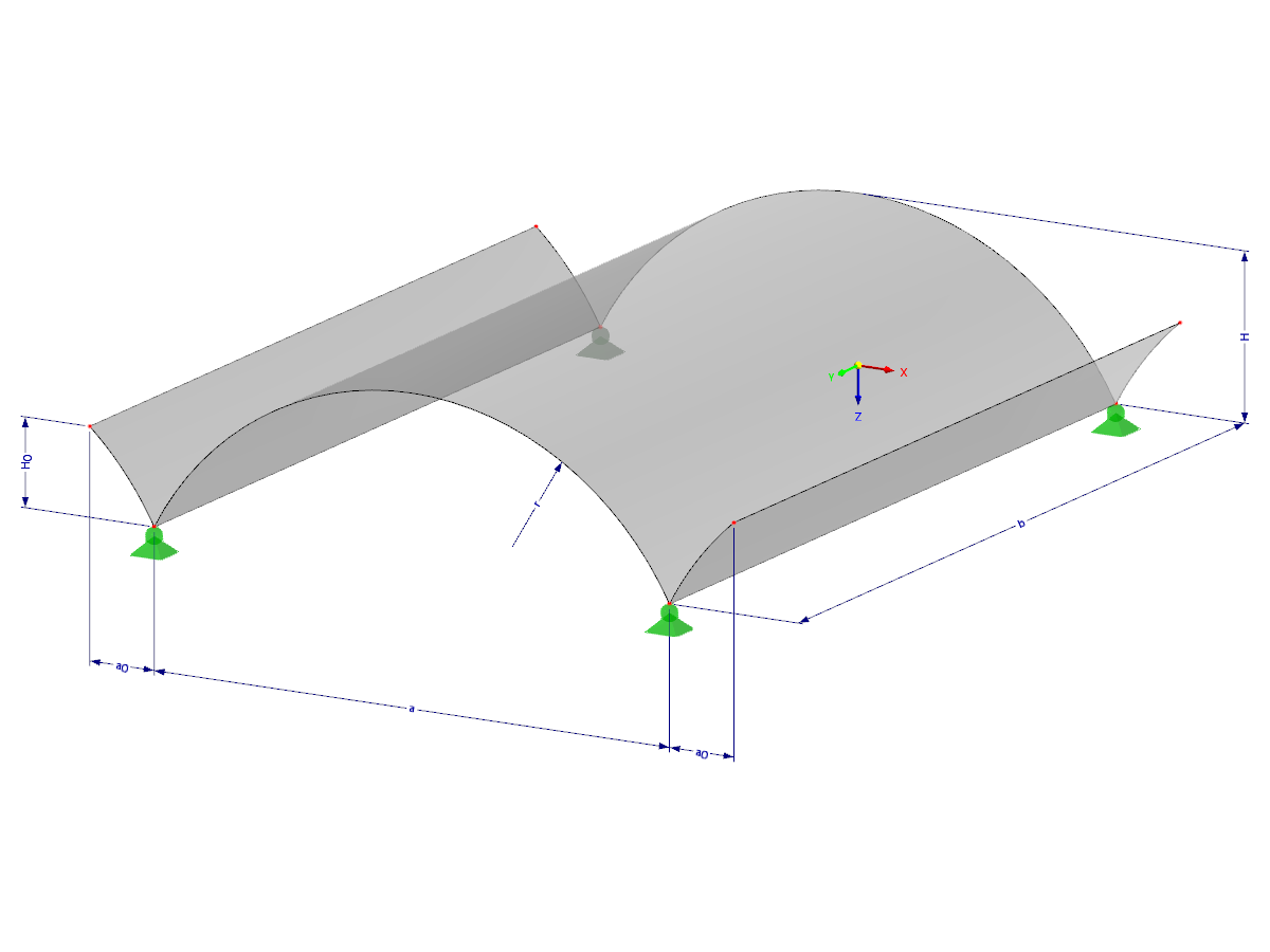 Modell 002030 | SHC023 | Tonnengewölbe mit Parametern