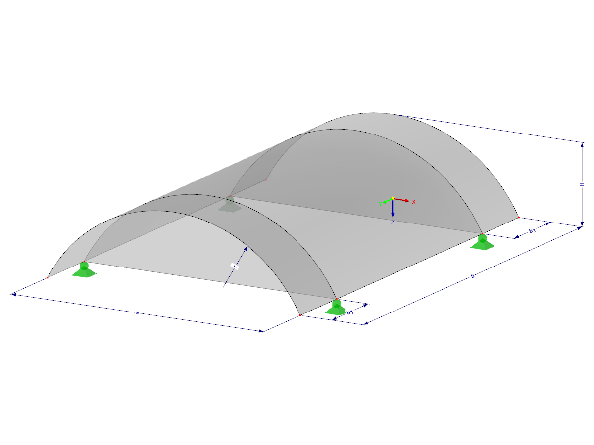 Modell 002031 | SHC026 | Tonnengewölbe mit Parametern