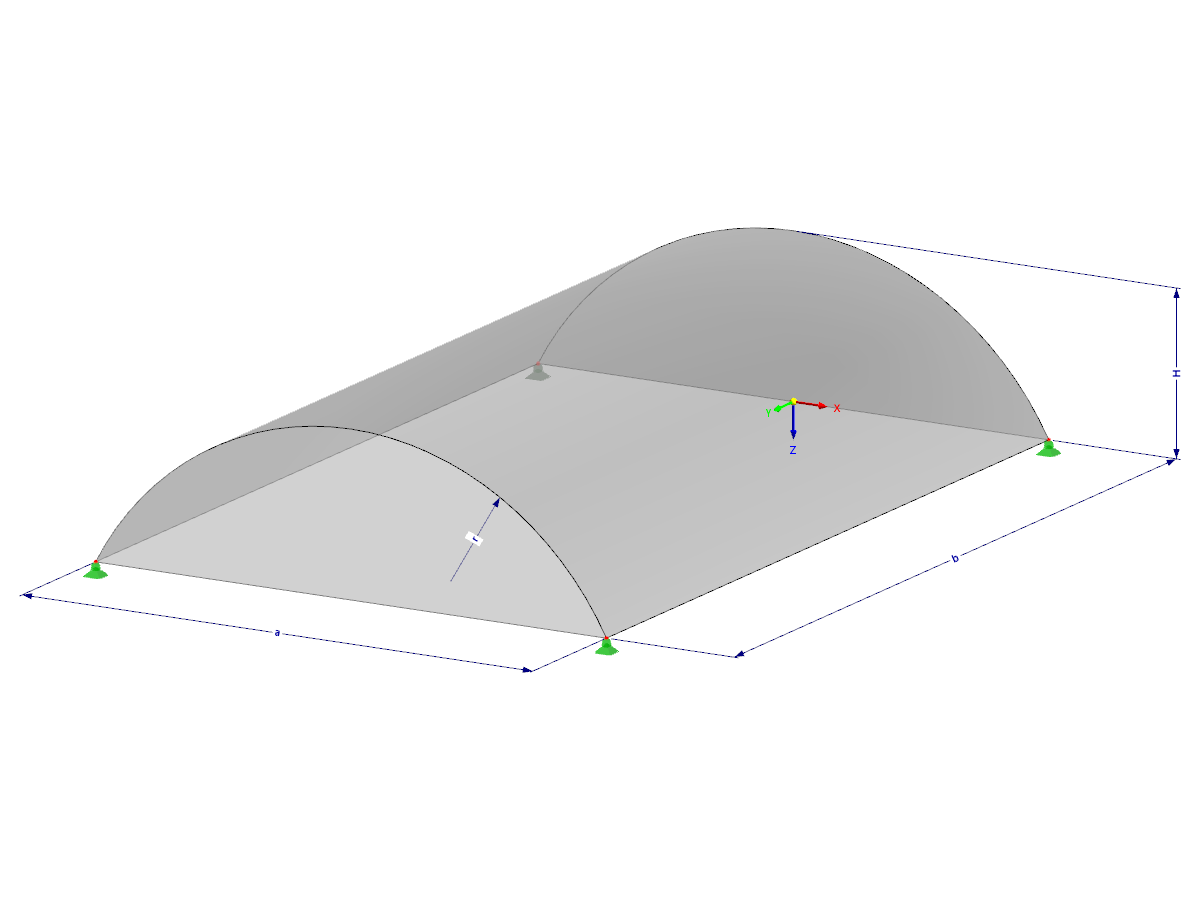 Modell 002033 | SHC025 | Tonnengewölbe mit Parametern