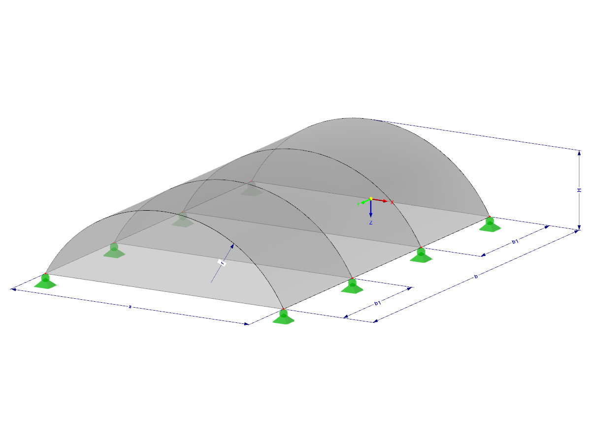 Modell 002034 | SHC027 | Tonnengewölbe mit Parametern