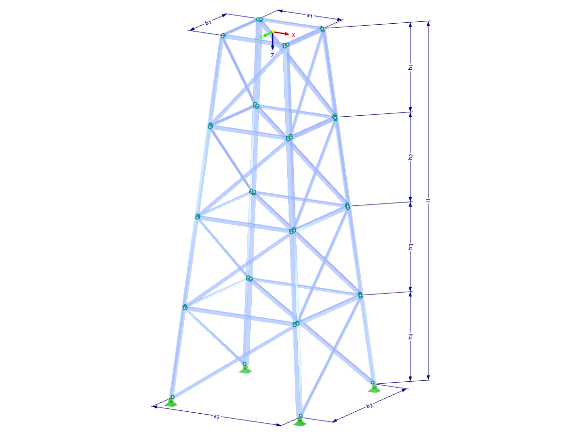 Modell 002079 | TSR002-a | Gittermast mit Parametern