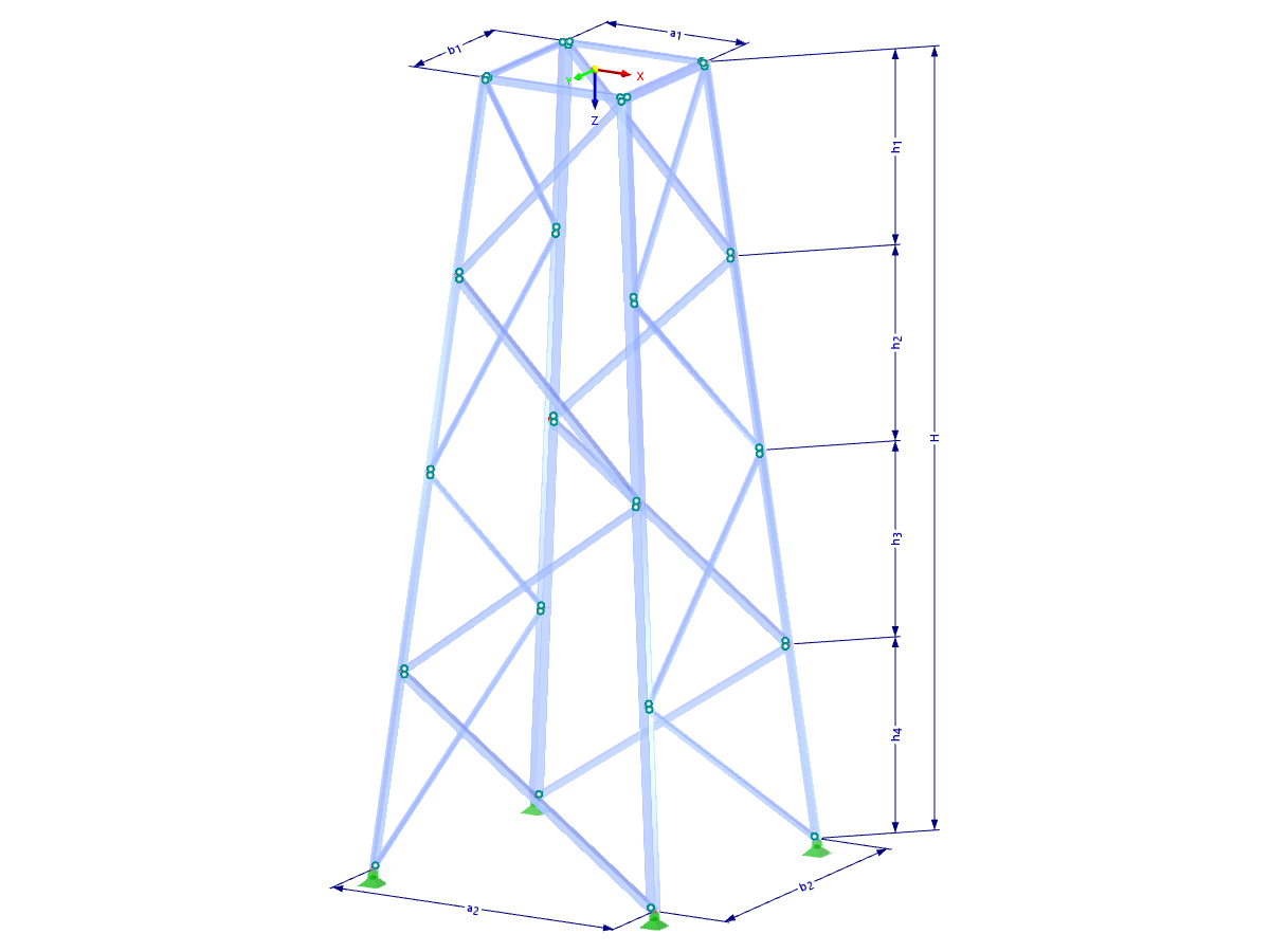 Modell 002089 | TSR012-a | Gittermast mit Parametern