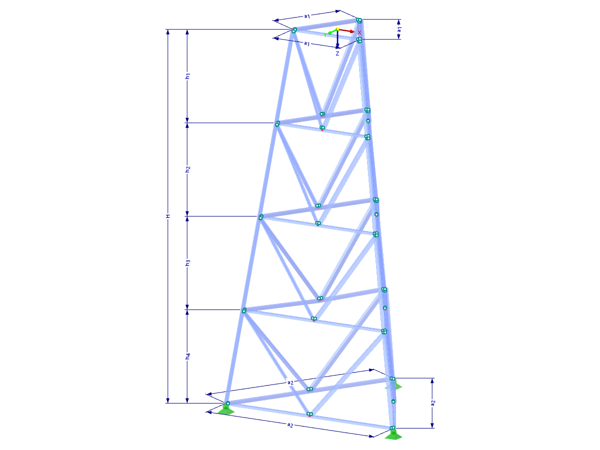 Modell 002367 | TST051 | Gittermast mit Parametern