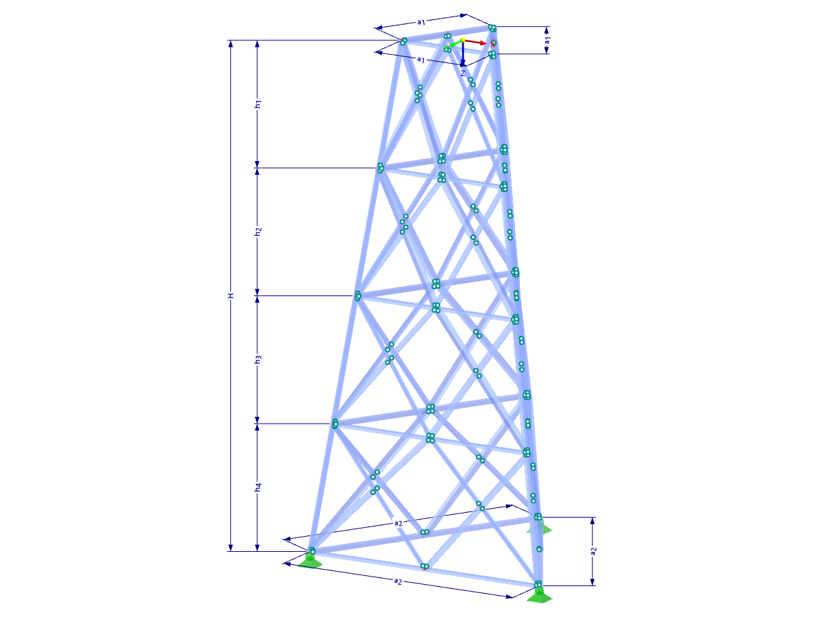 Modell 002381 | TST063-b | Gittermast mit Parametern