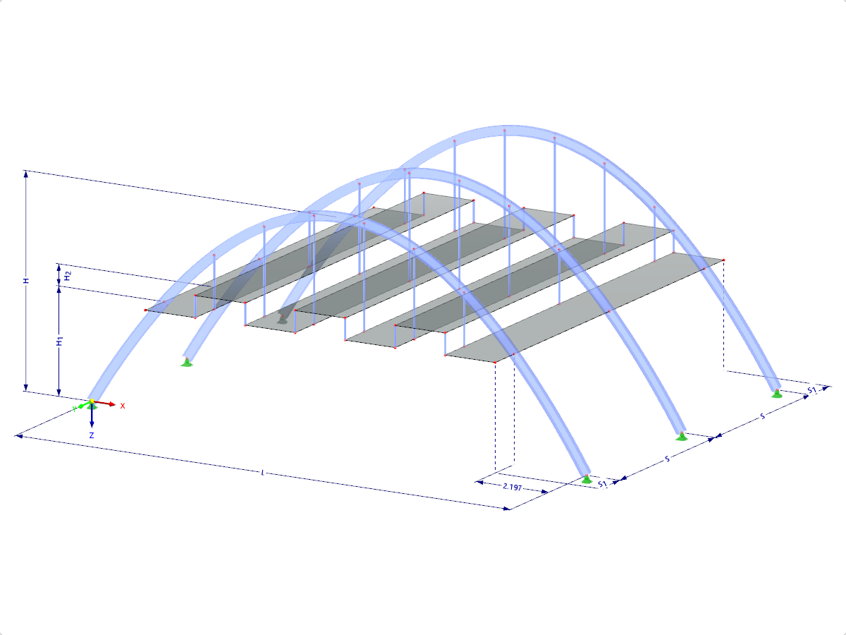 Modell 002385 | AS001 | Bogenkonstruktion mit Parametern