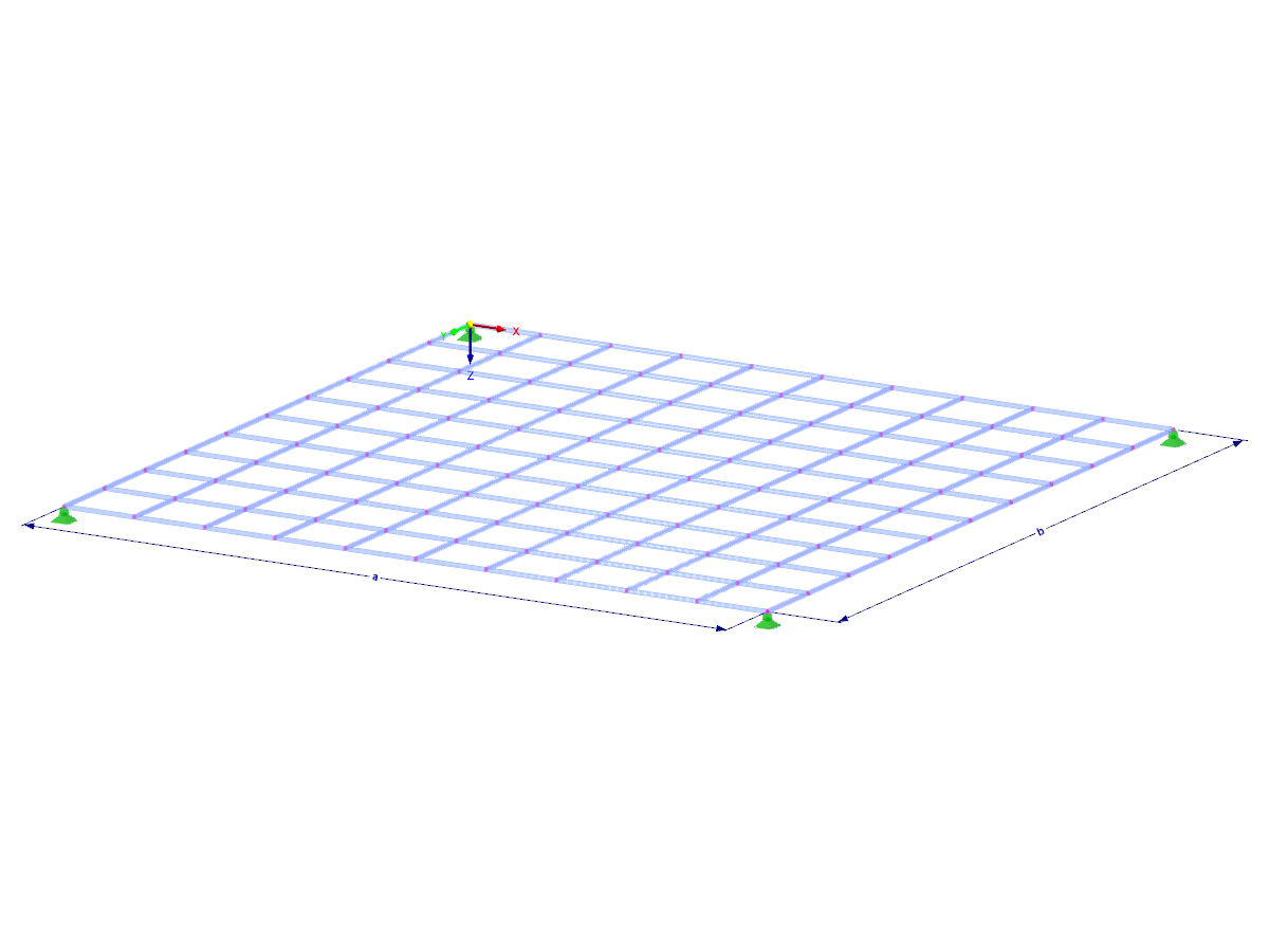 Modell 002421 | TMS015 | Membran- und Seilnetzstruktur mit Parametern