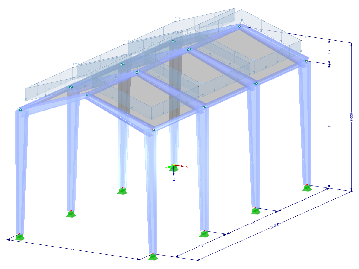 Modell 002533 | FRS051 | Halle mit Parametern