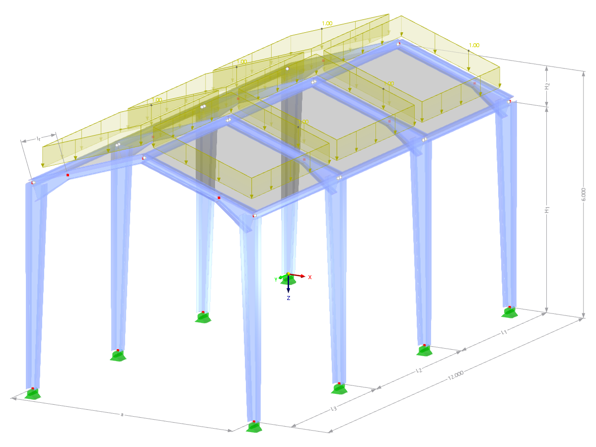 Modell 002534 | FRS052 | Halle mit Parametern