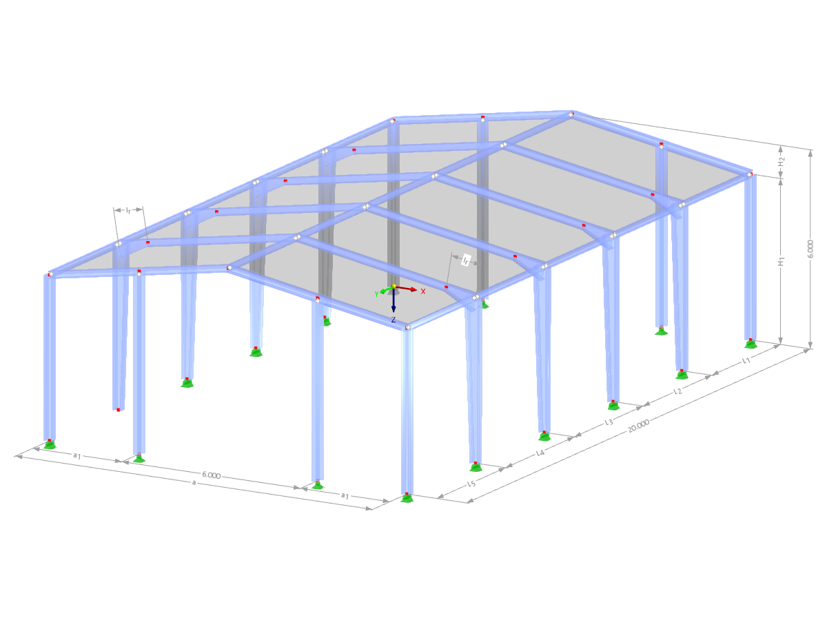 Modell 002573 | FRS100 | Halle mit Parametern