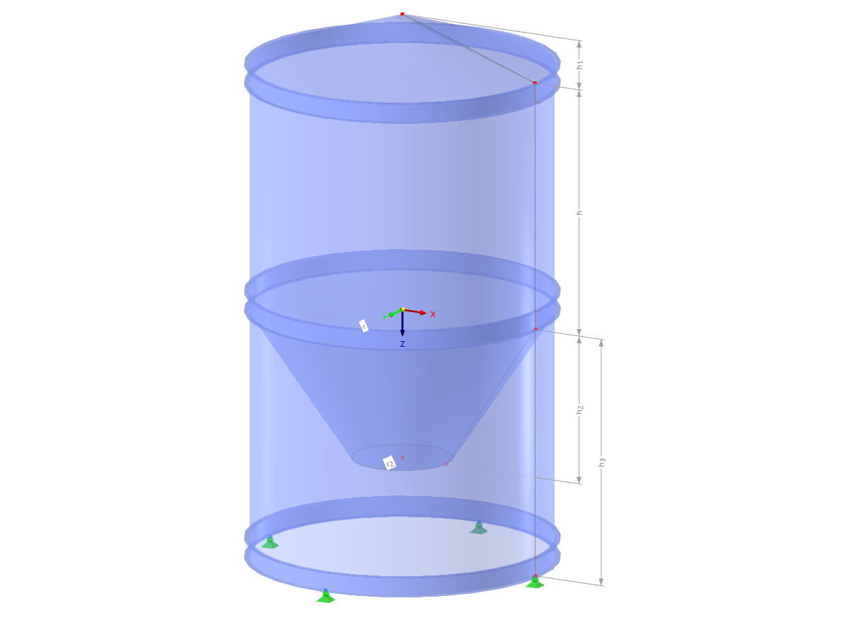 Modell 002793 | SIC101 | Silo | Kreisförmiger Grundriss mit Parametern