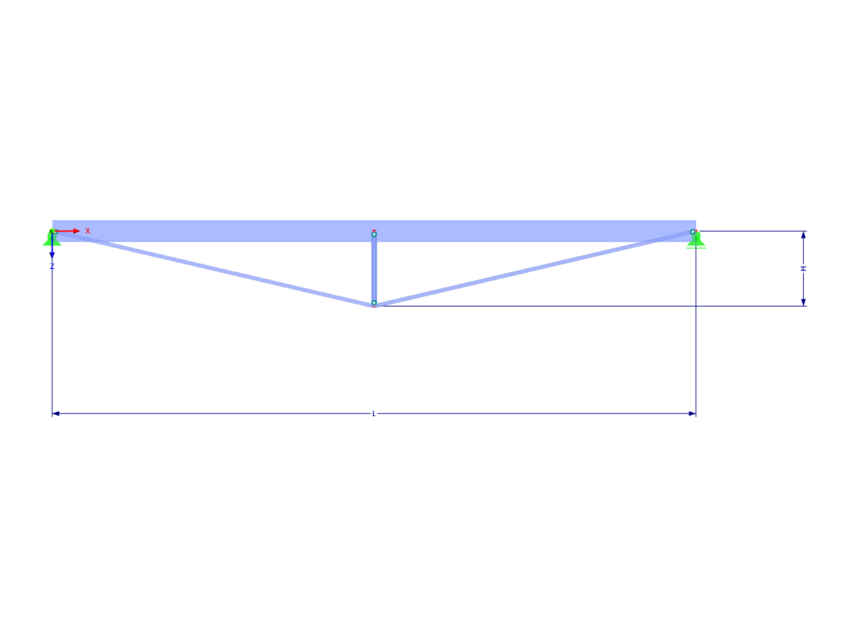 Modell 002808 | IBB001 | Unterspannter Träger mit Parametern