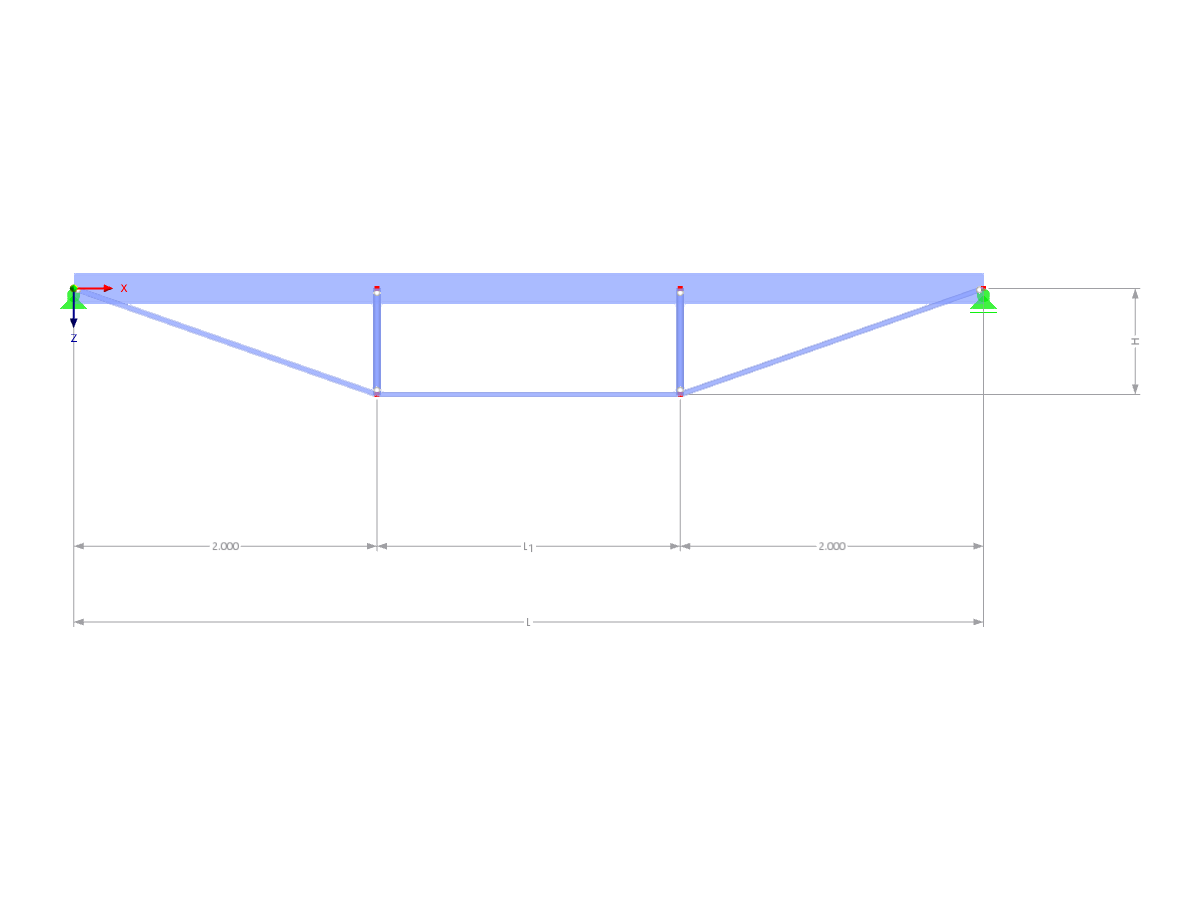 Modell 002809 | IBB002 | Unterspannter Träger mit Parametern