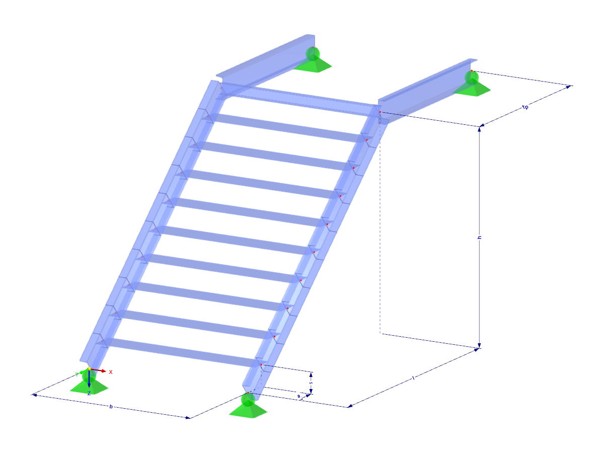 Modell 002983 | STS001-b | Treppe mit Parametern