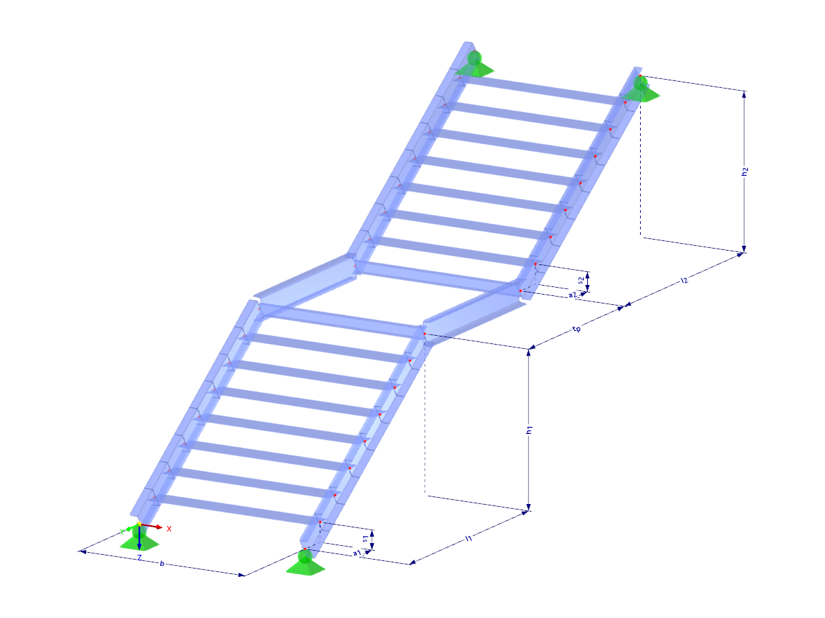 Modell 002998 | STS002 | Treppe mit Parametern