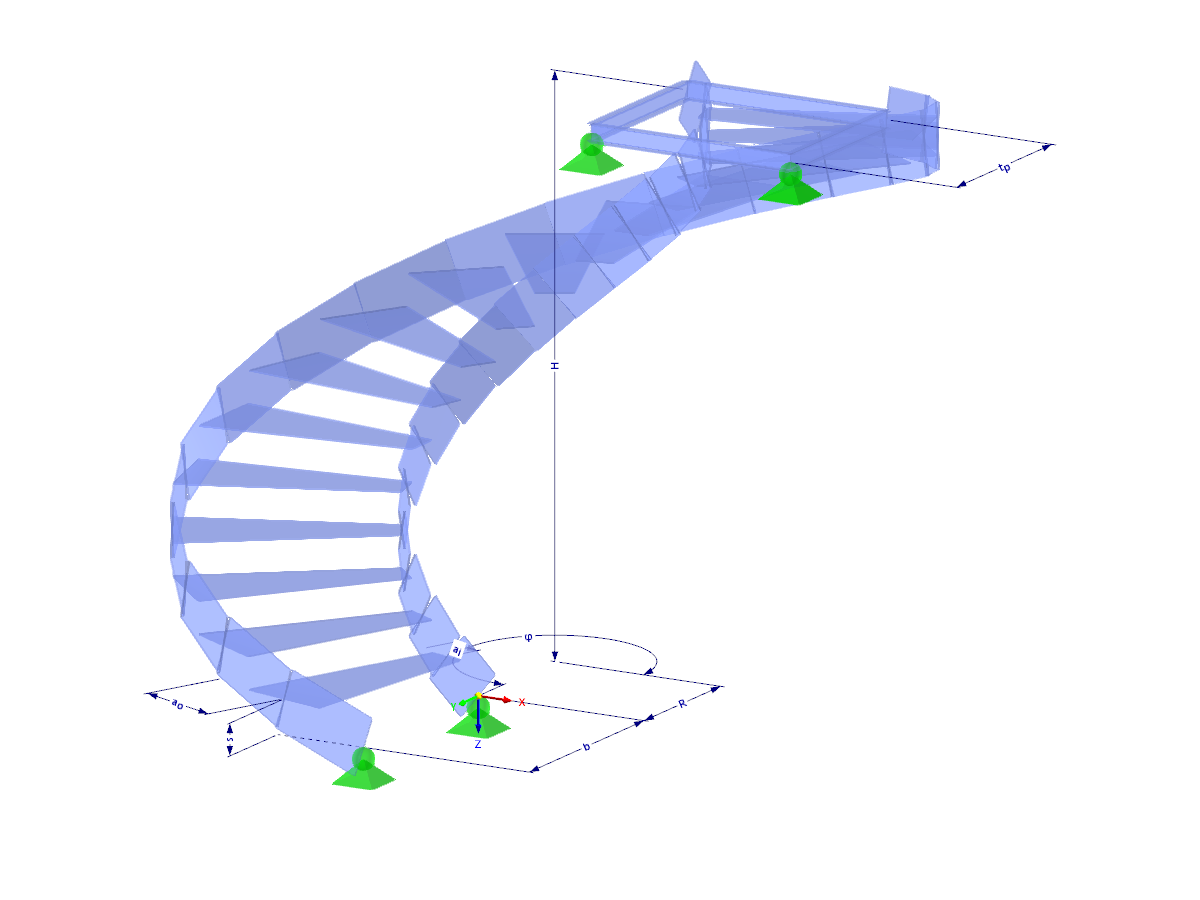 Modell 003034 | STS020-plg-a | Treppe mit Parametern