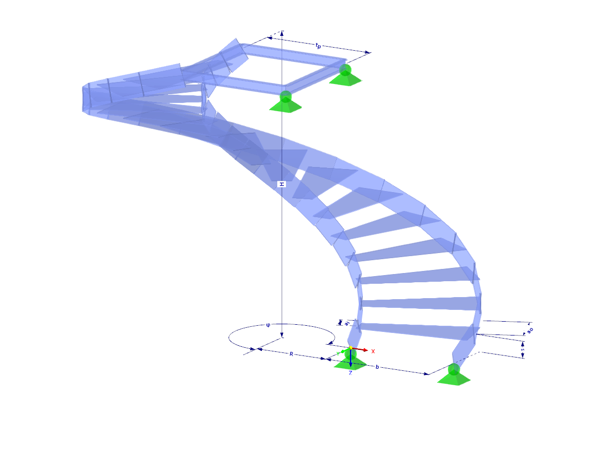 Modell 003093 | STS020-plg-b | Treppe mit Parametern