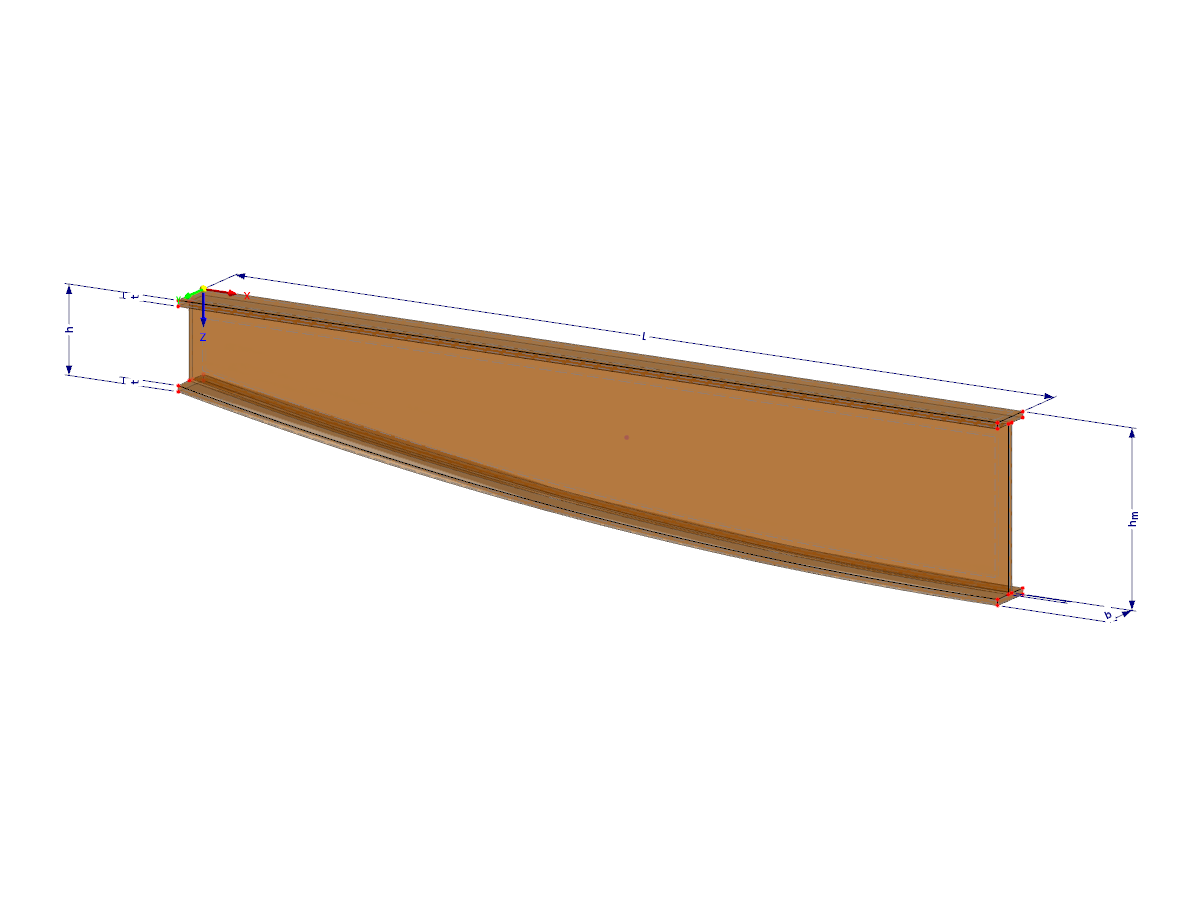 Modell 003138 | FBG003-a | Fischbauchträger mit Parametern