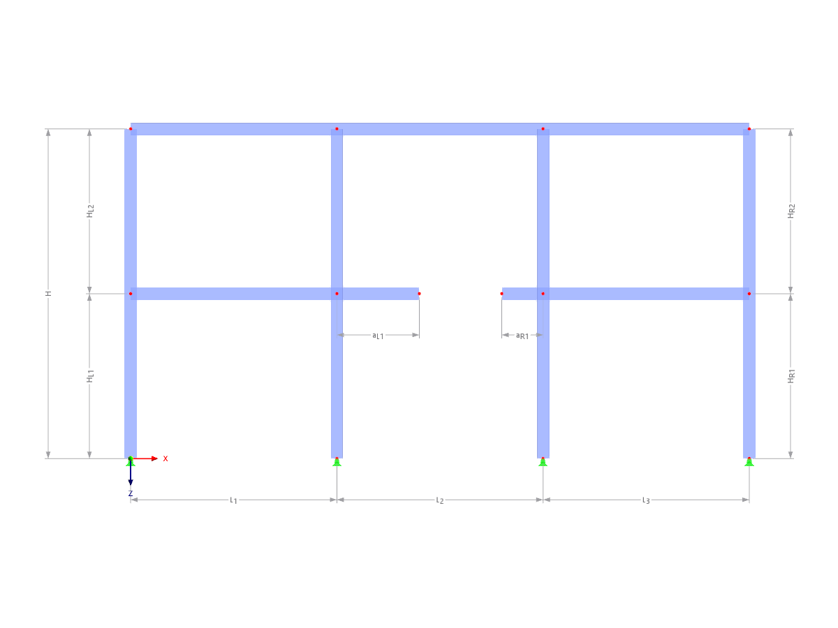 Modell 003359 | F3B302 | Dreifeldrahmen mit Parametern