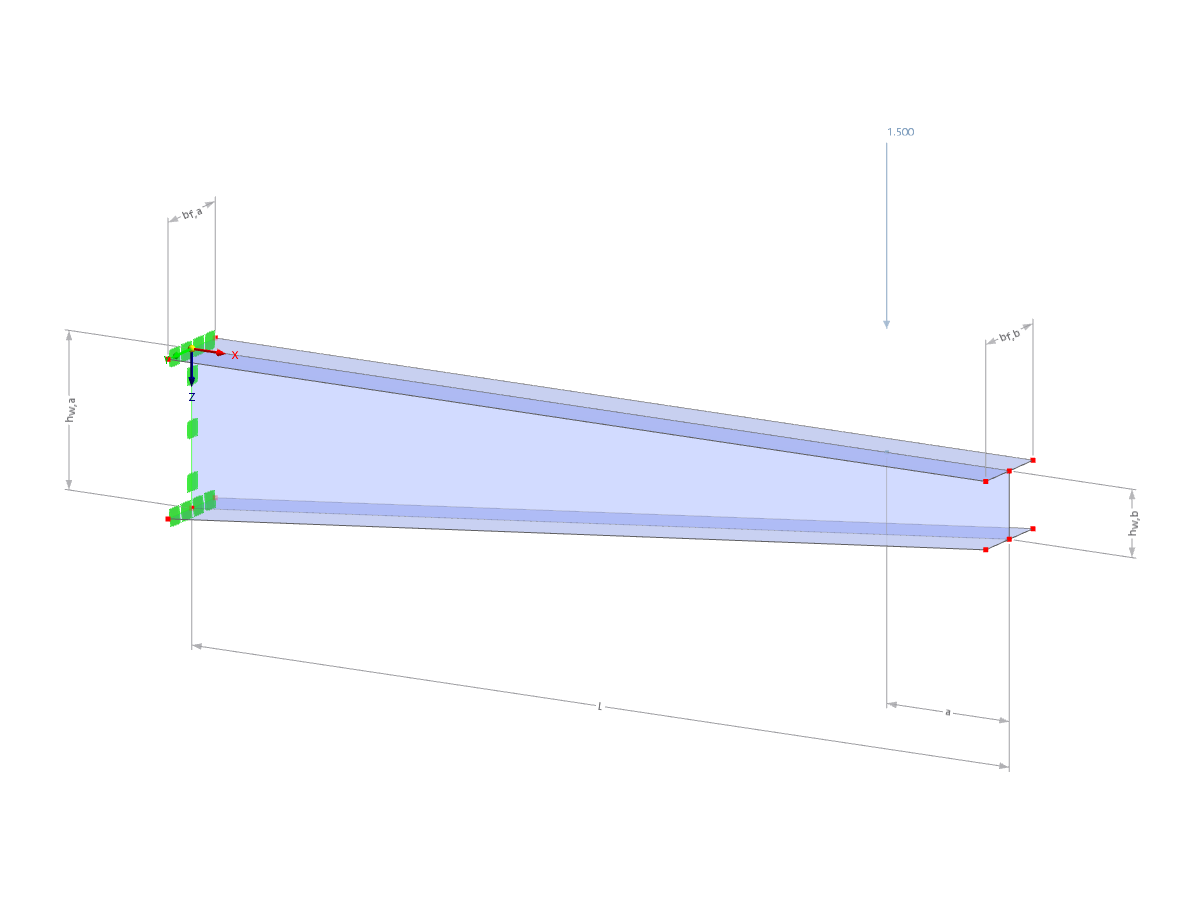 Modell 003564 | CTS001 | Kragträger | Flächen | I-Profil mit Parametern