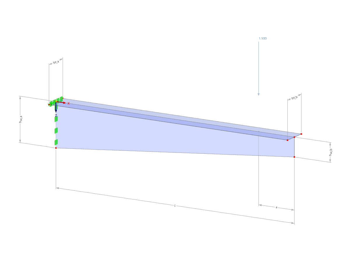 Modell 003569 | CTS002 | Kragträger | Flächen | T-Profil mit Parametern