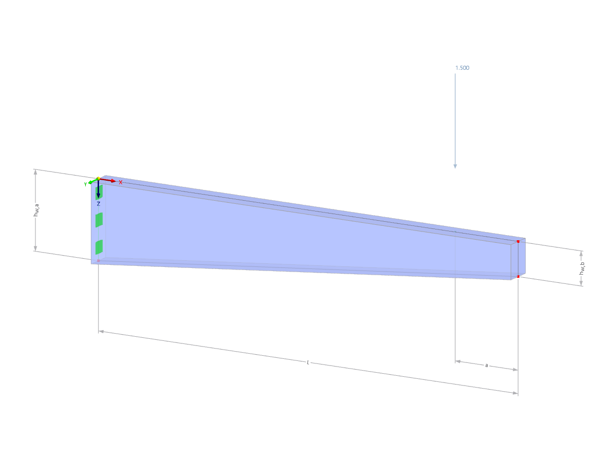 Modell 003570 | CTS003 | Kragträger | Flächen | Rechteck mit Parametern