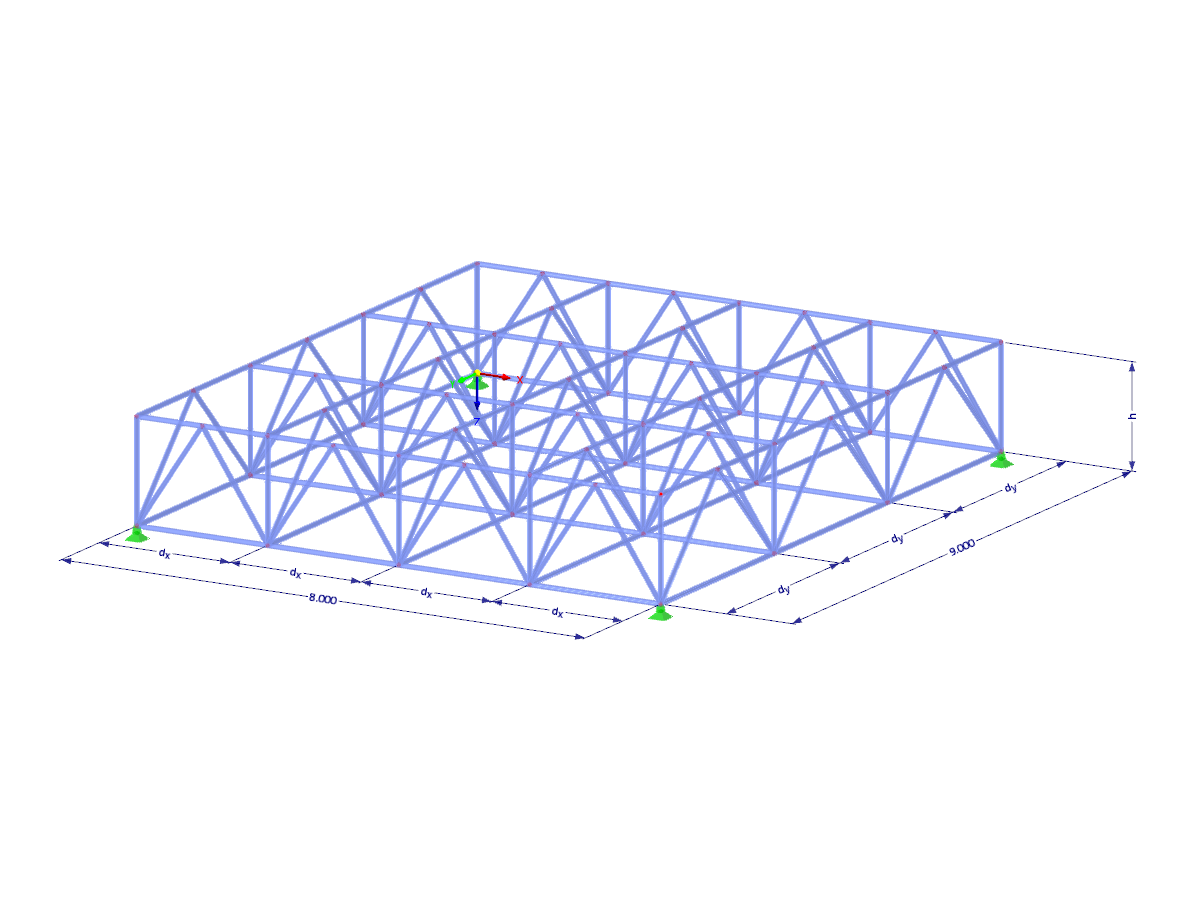 Modell 003627 | SPT002 | Raumfachwerk mit Parametern