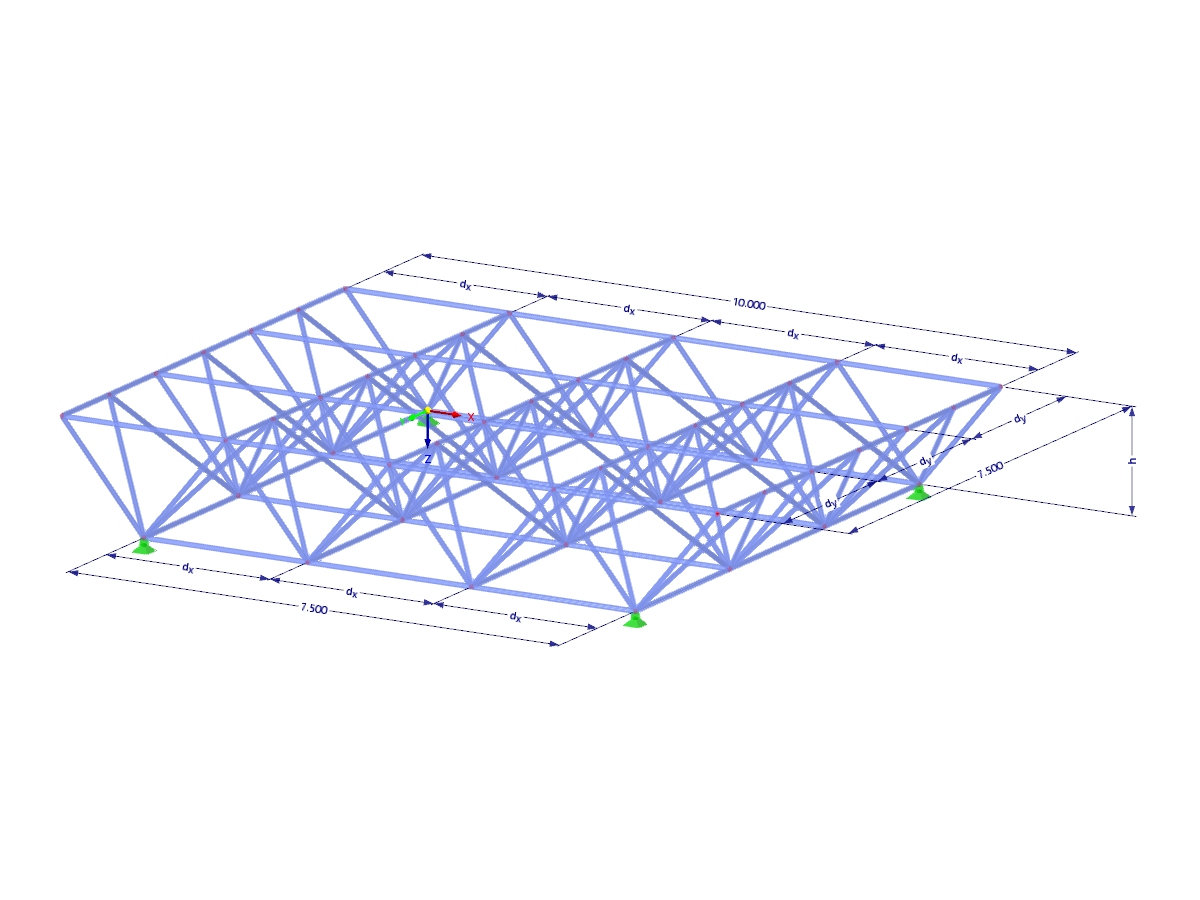 Modell 003637 | SPT007 | Raumfachwerk mit Parametern