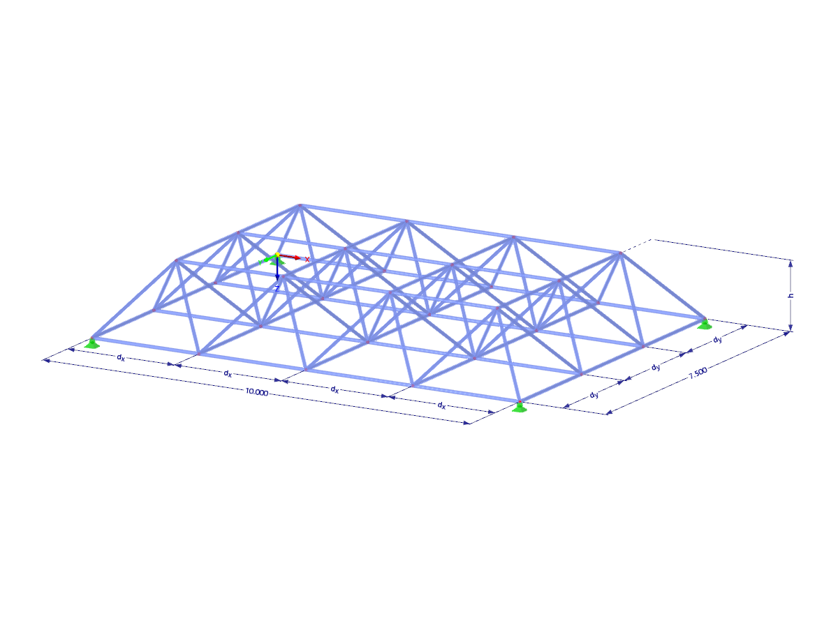 Modell 003638 | SPT008 | Raumfachwerk mit Parametern