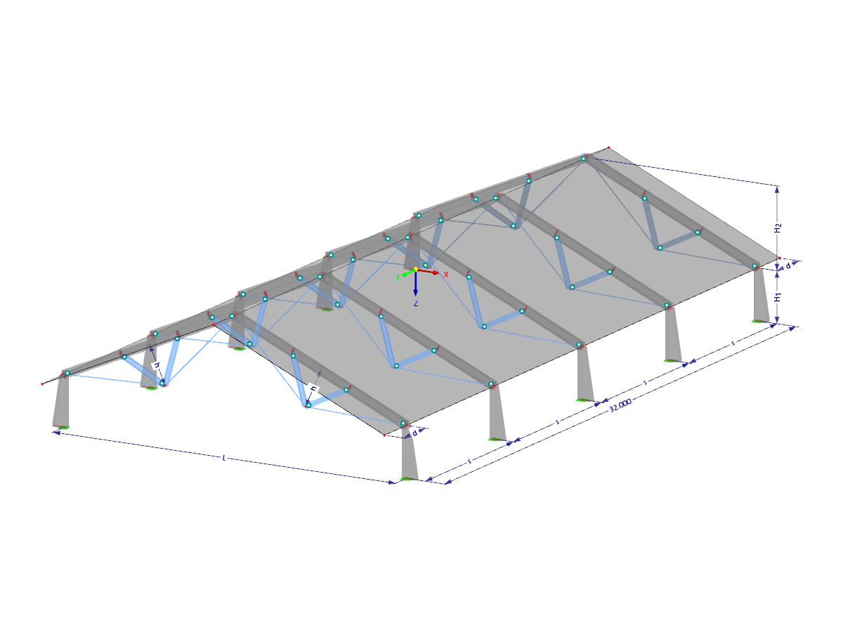 Modell 003660 | HSS005-a | Hybridbausystem mit Parametern