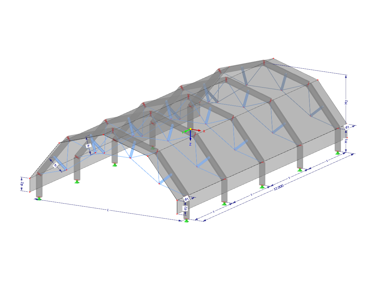 Modell 003662 | HSS006-a | Hybridbausystem mit Parametern