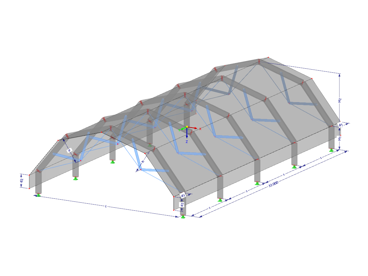 Modell 003664 | HSS006-b | Hybridbausystem mit Parametern