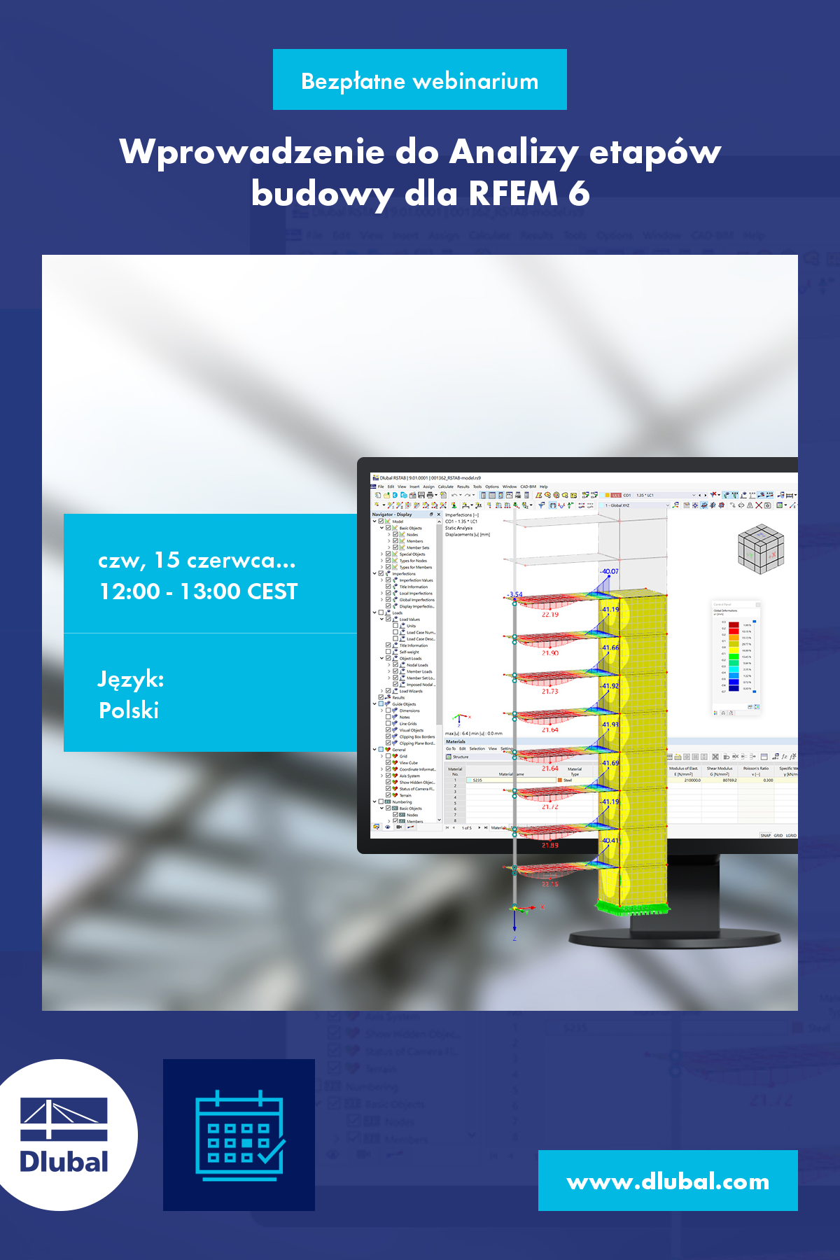 Einführung in die Analyse von Bauzuständen in RFEM 6