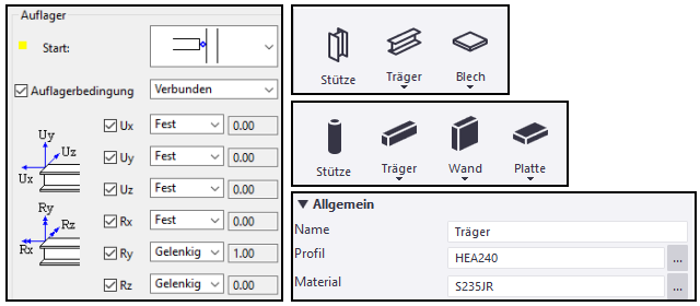 Strukturobjekte in Tekla Structures