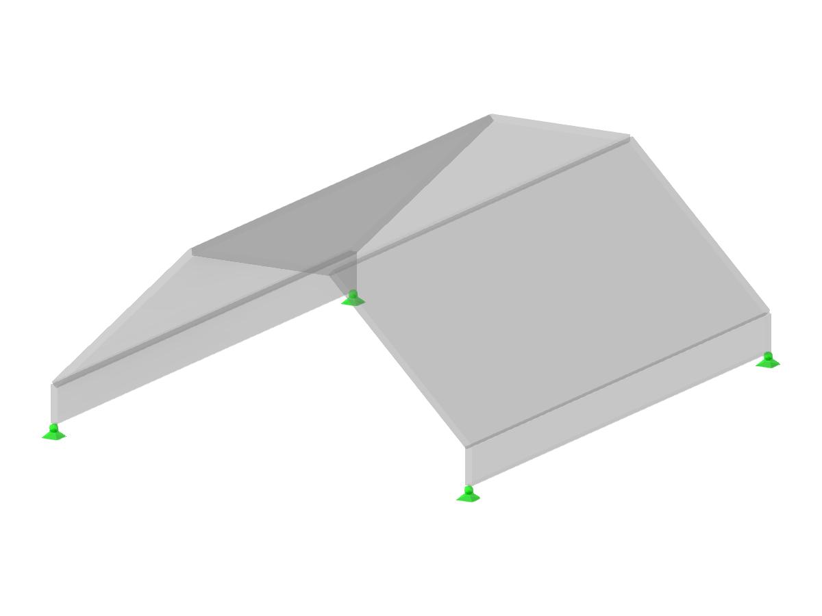 Modell 000534 | FPL041 | Trapezförmiges Betondach