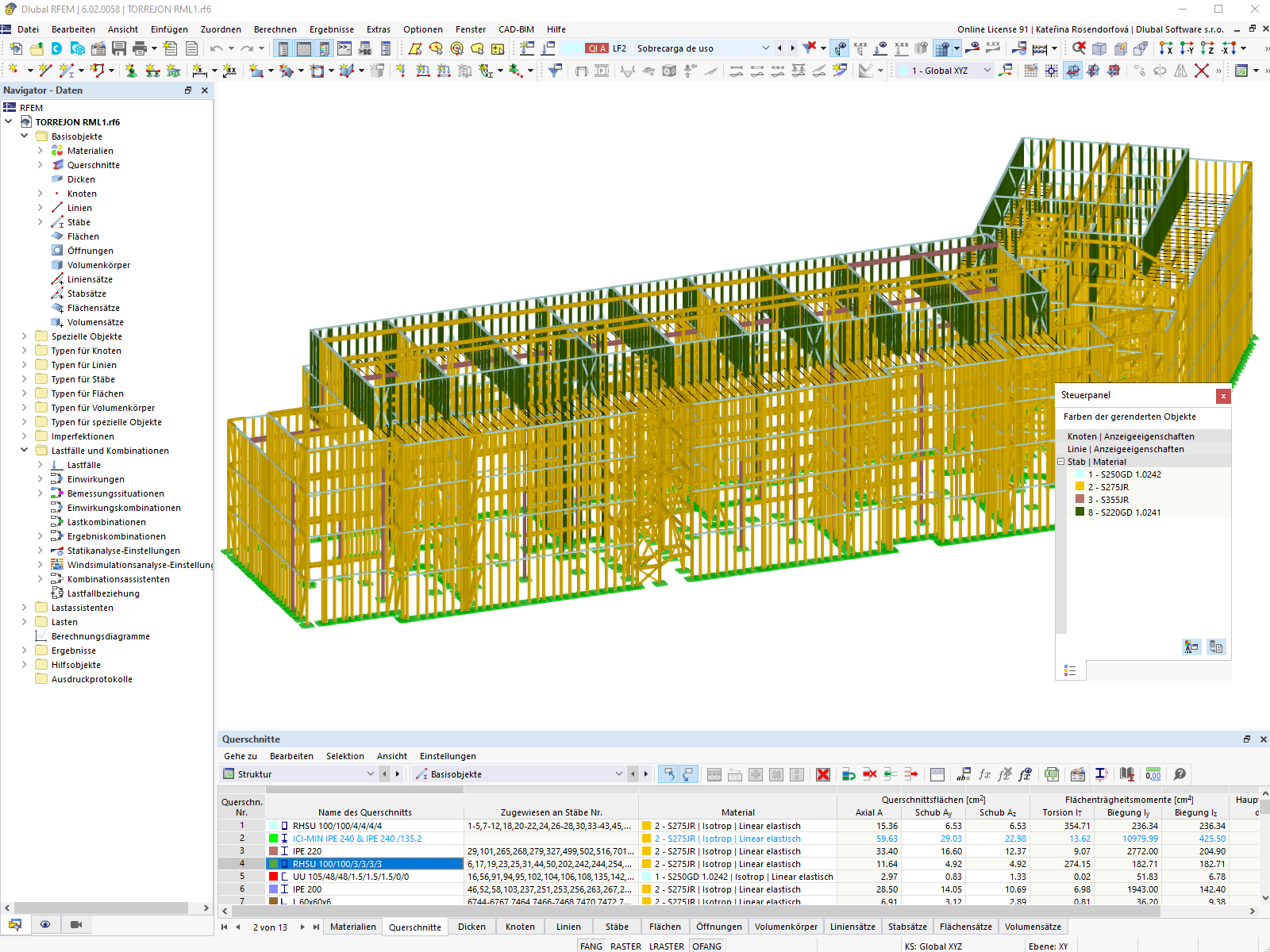 Gebäude 1 als RFEM-Modell (© AFCA Teccon)