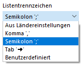 Listentrennzeichen