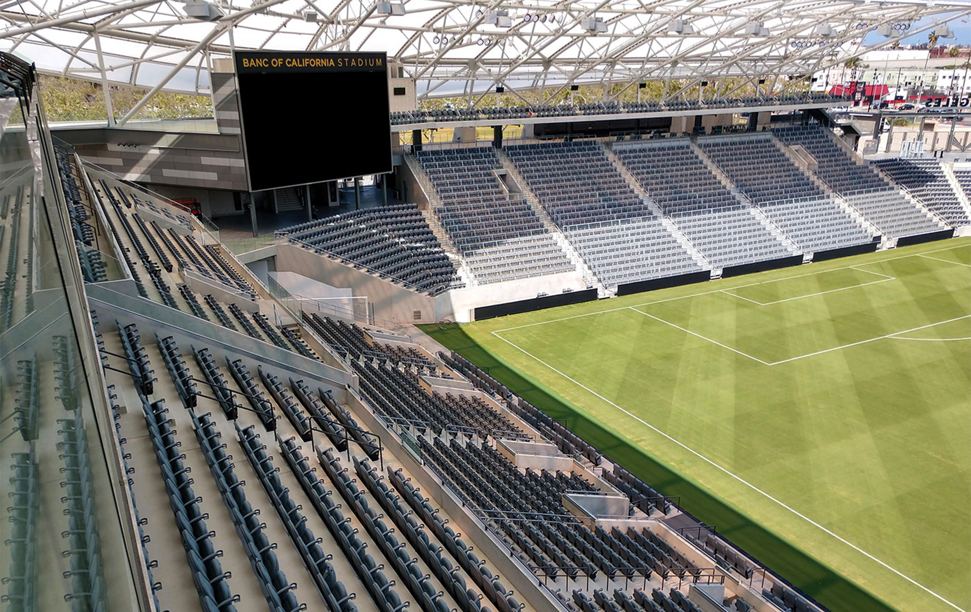 Blick in das Stadion des Los Angeles Football Club (© Trex Commercial Products)