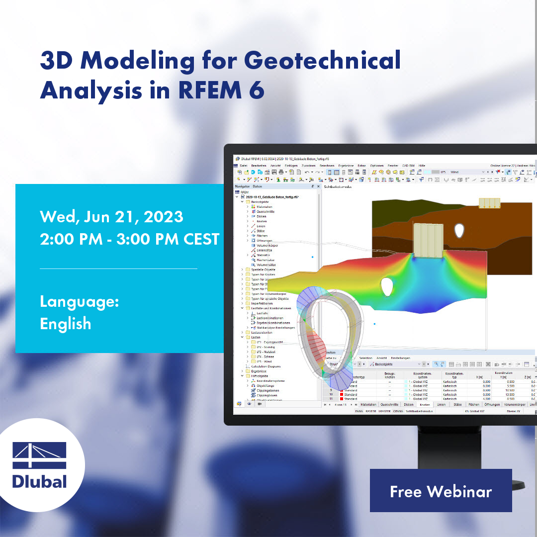 3D-Modellierung für die Geotechnische Analyse in RFEM 6