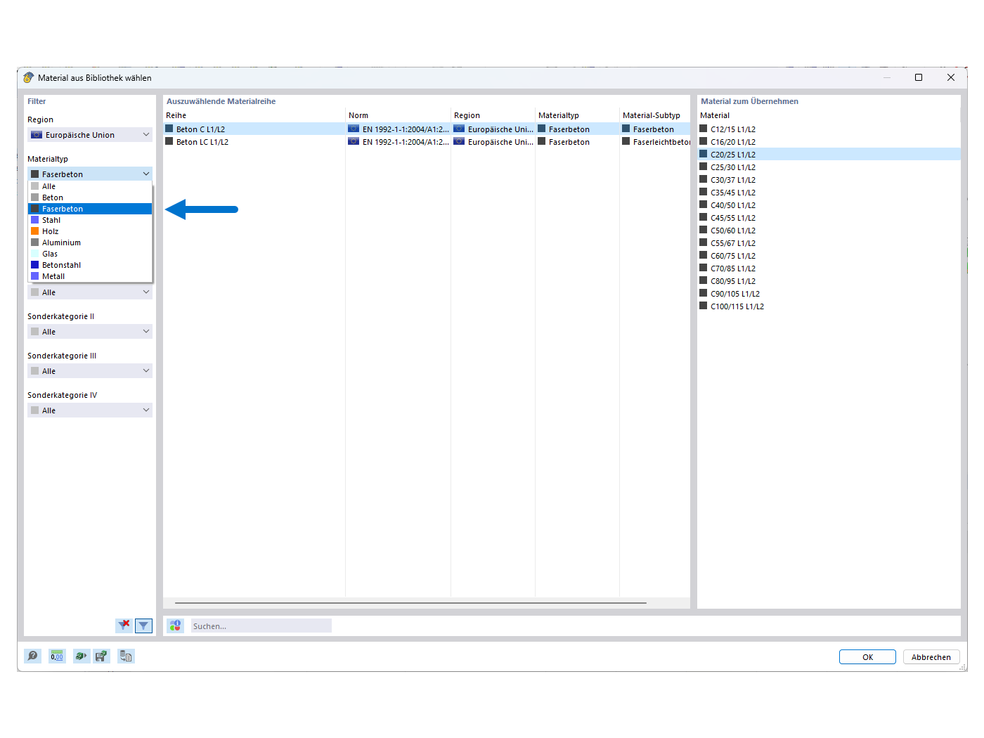 FAQ 005388 | Wie kann ich in RFEM 6 die Bemessung mit Stahlfaserbeton im Add-On  Betonbemessung  aktivieren?