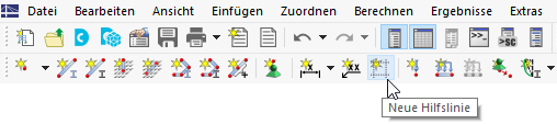 Schaltfläche 'Neue Hilfslinie'