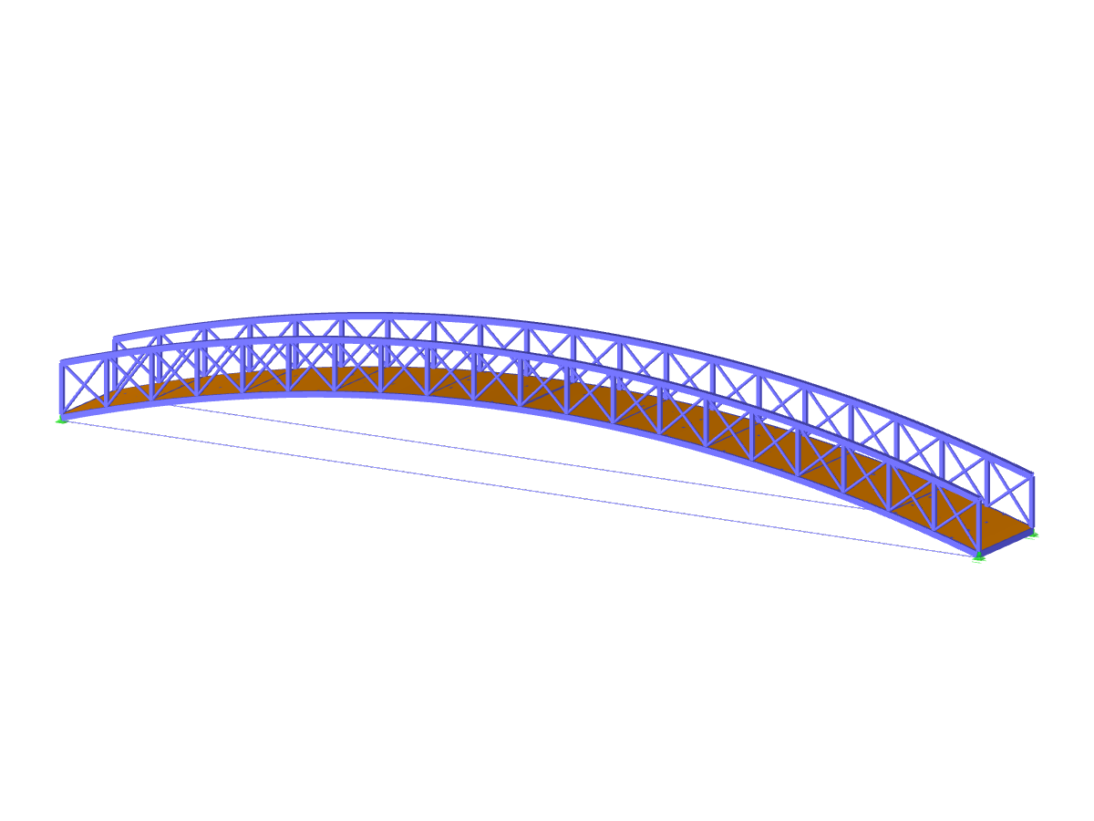 Modell 004342 | Brücke mit Holzbodenbelag