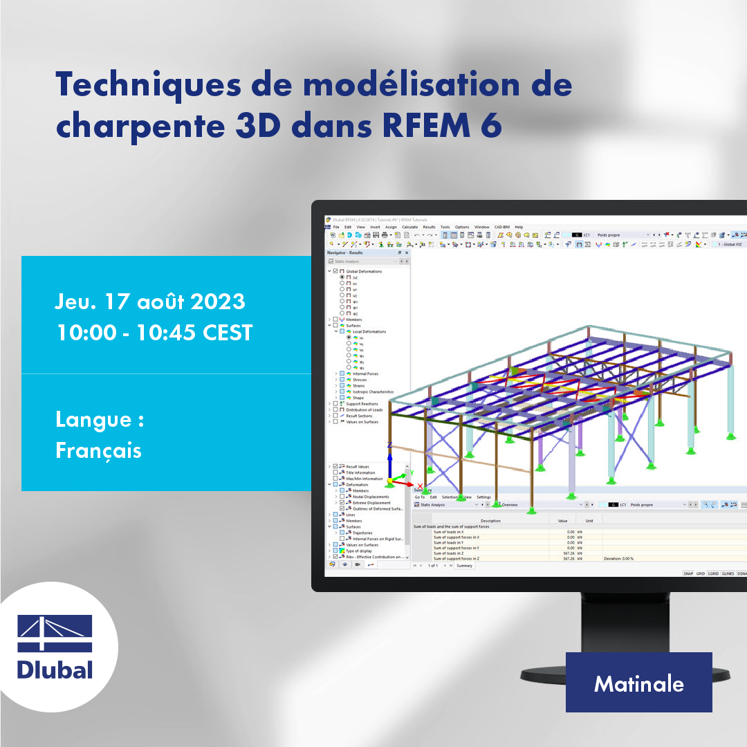 Möglichkeiten zur Modellierung von 3D-Stabwerken in RFEM 6