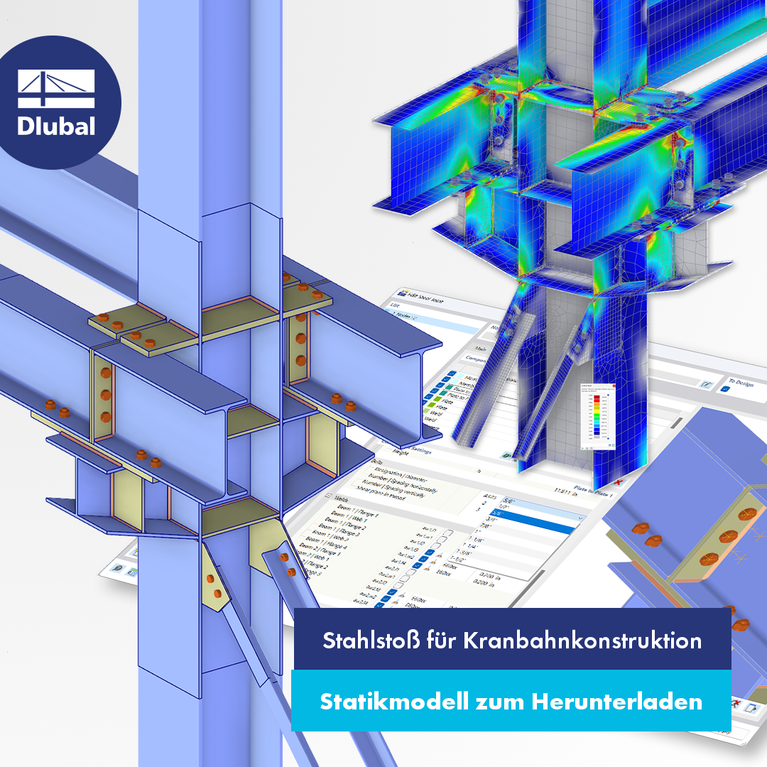 Stahlstoß für Kranbahnkonstruktion