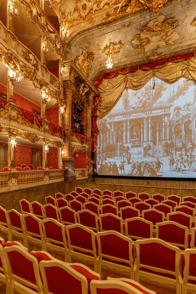 Innenraumgestaltung des Rokoko im Münchner Residenztheater