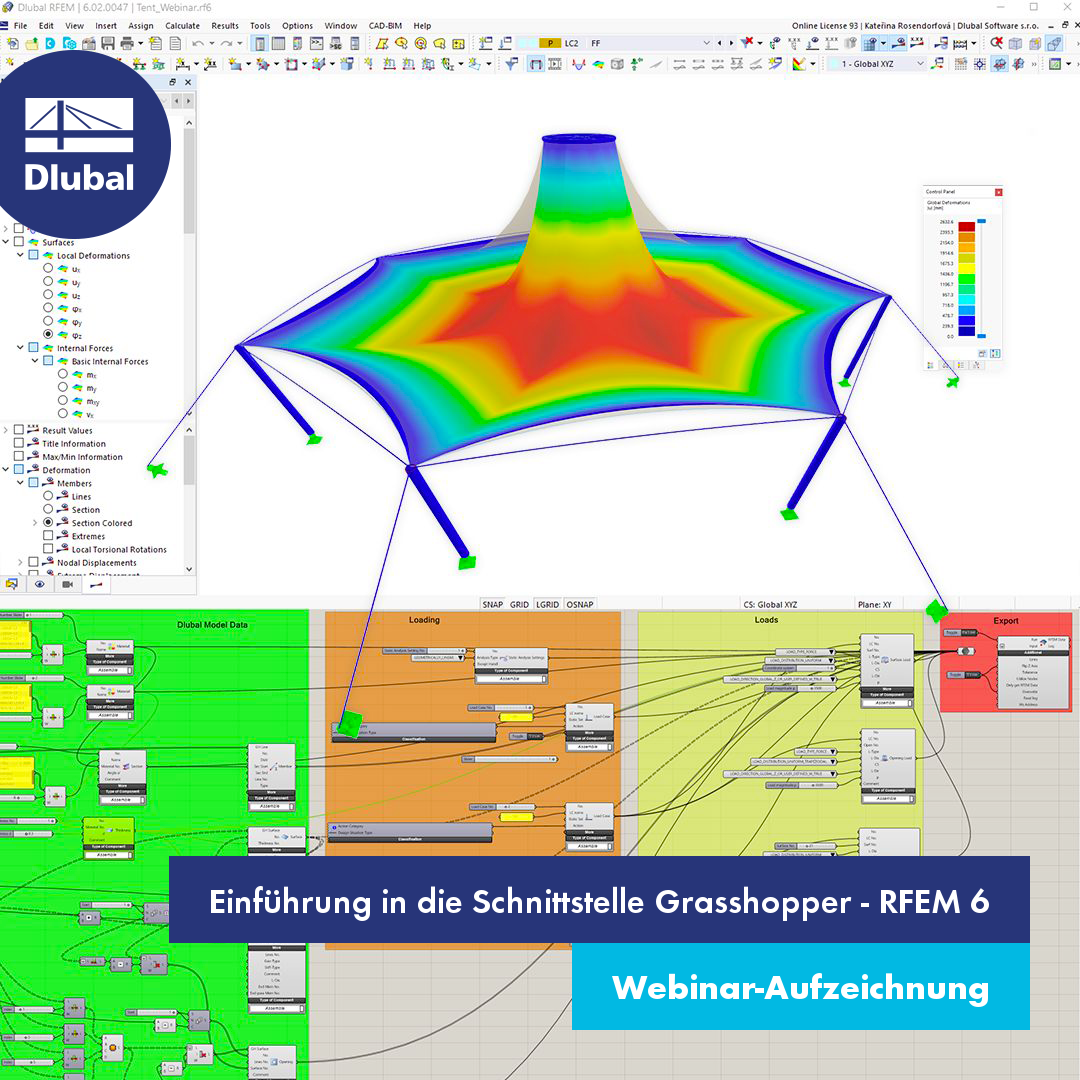 Einführung in die Schnittstelle Grasshopper - RFEM 6