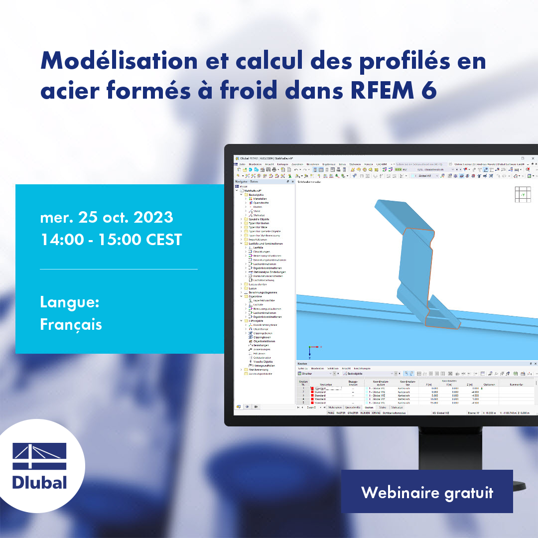 Modellierung und Bemessung kaltgeformter Stahlprofile in RFEM 6