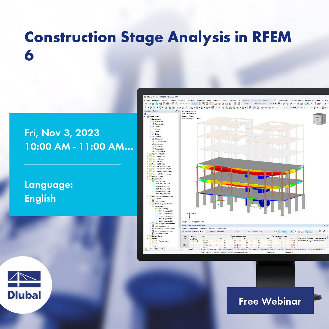 Bauzustandsanalyse in RFEM 6