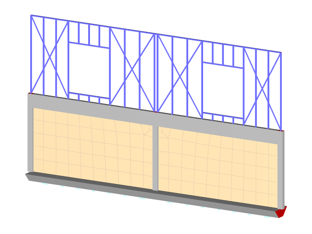 Mauerwerkswand für ein Typenhaus